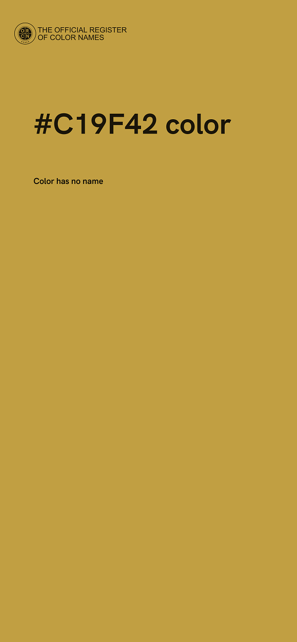 #C19F42 color image