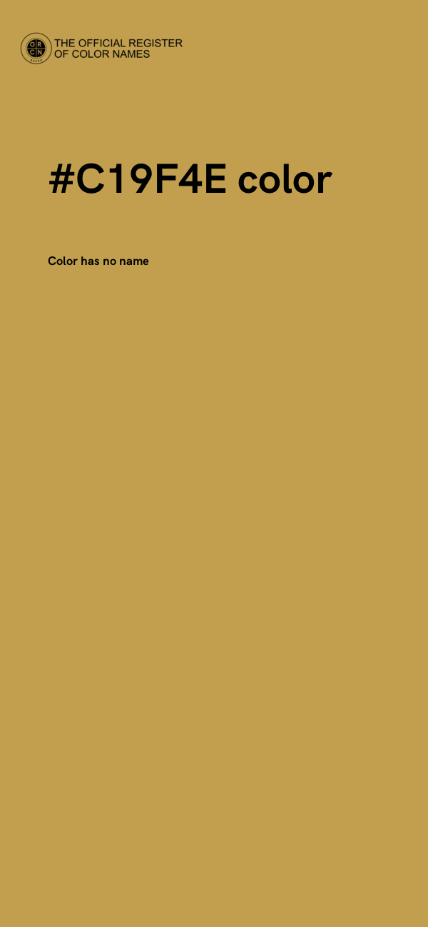 #C19F4E color image