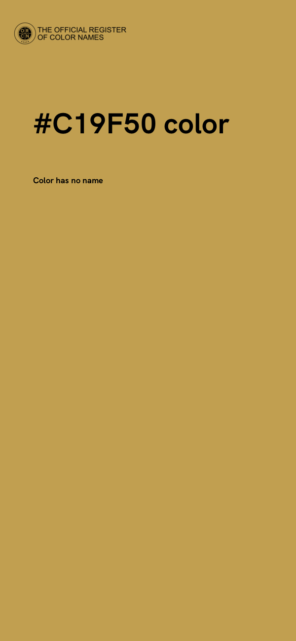 #C19F50 color image