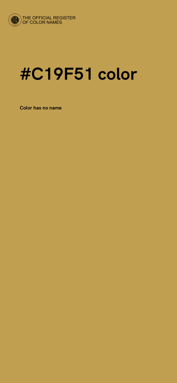 #C19F51 color image