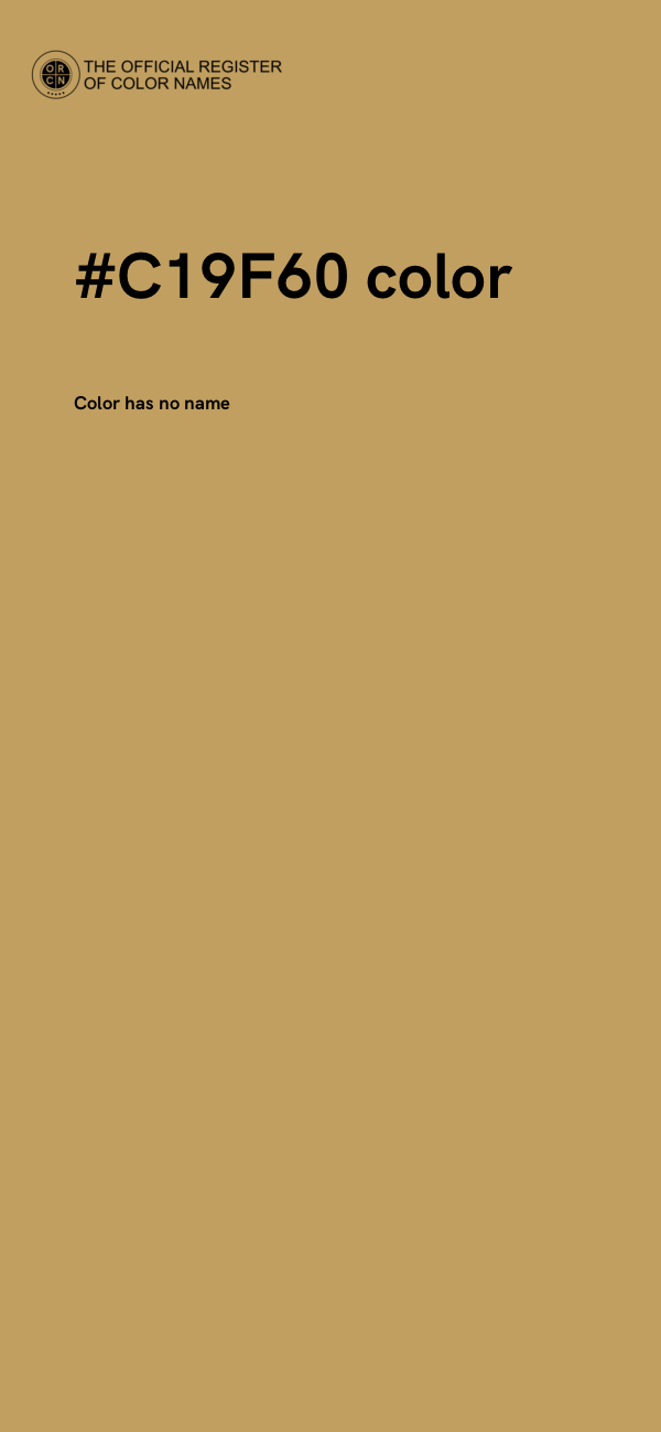 #C19F60 color image