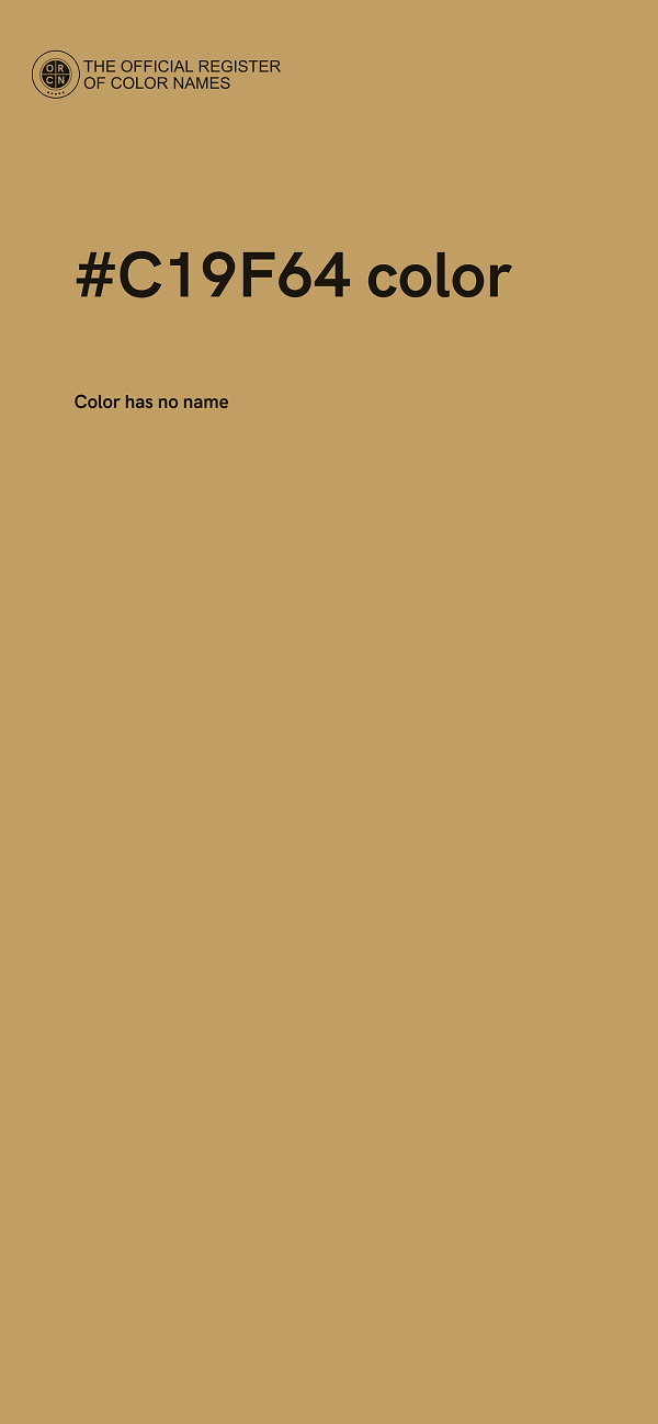 #C19F64 color image