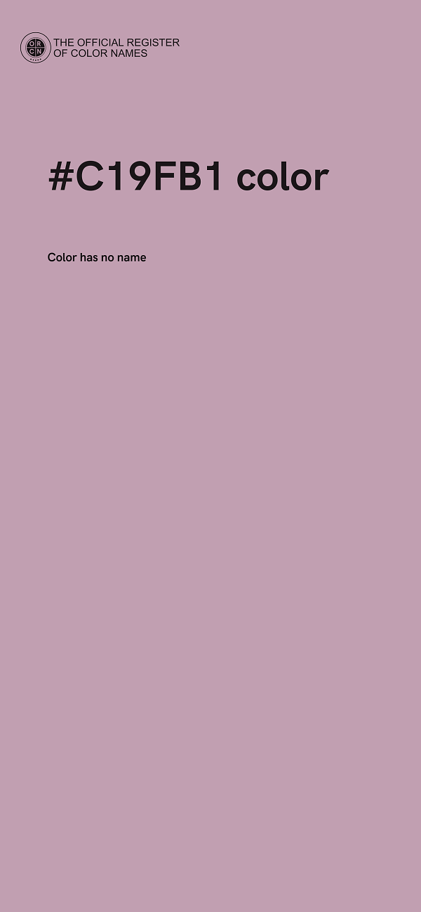 #C19FB1 color image