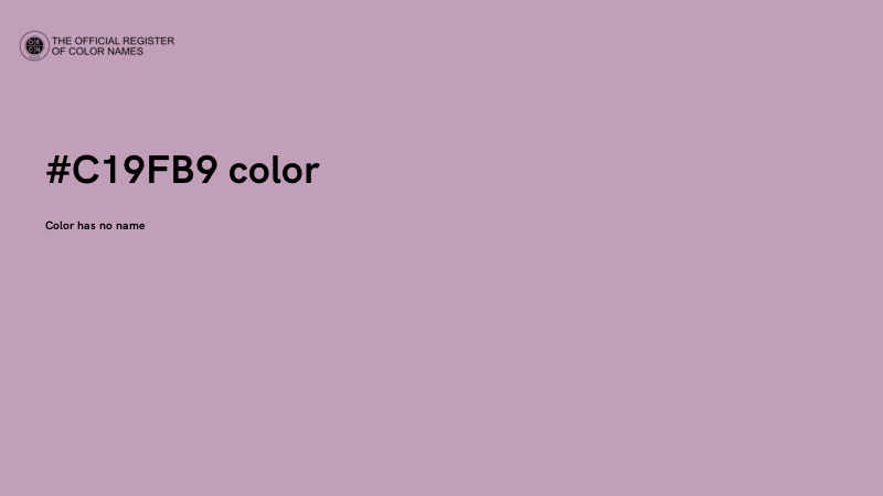 #C19FB9 color image