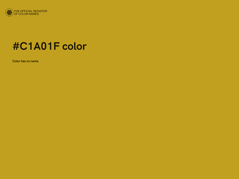 #C1A01F color image