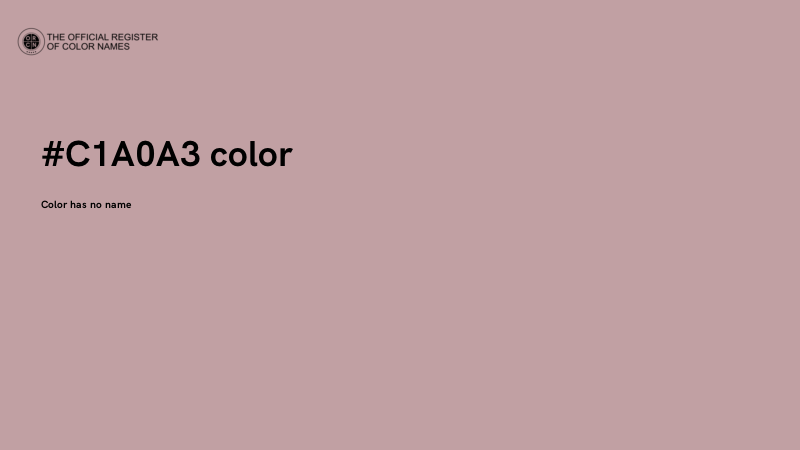 #C1A0A3 color image