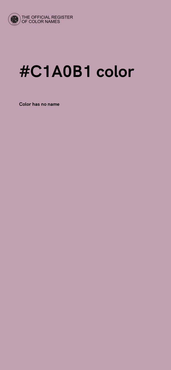 #C1A0B1 color image