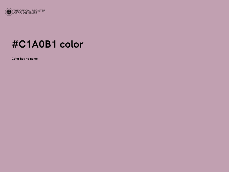 #C1A0B1 color image