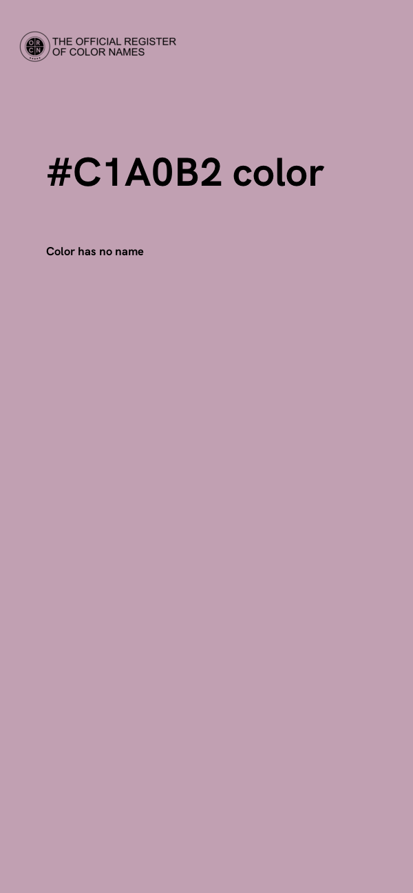 #C1A0B2 color image