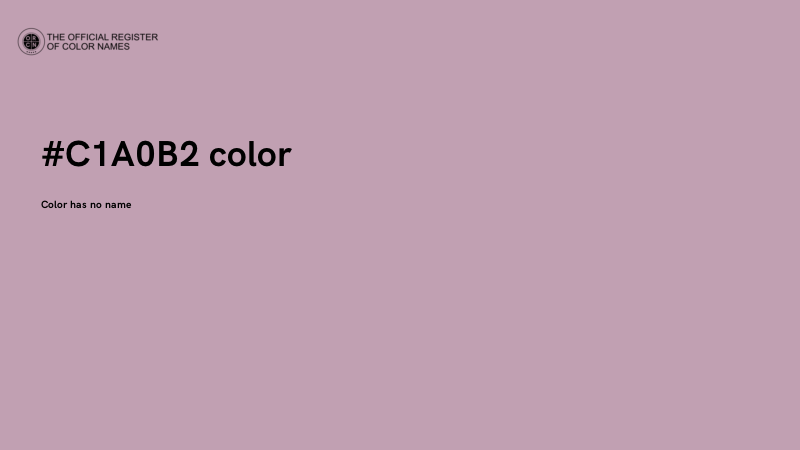 #C1A0B2 color image
