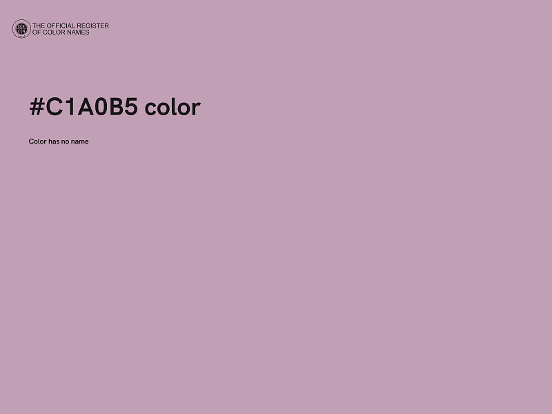 #C1A0B5 color image