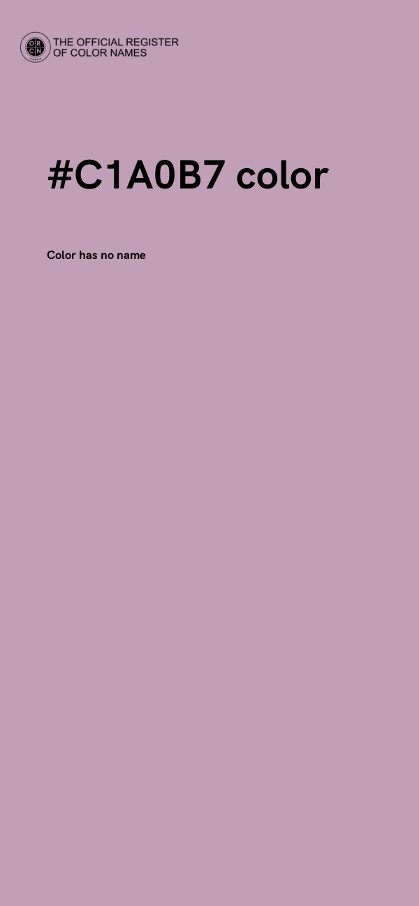 #C1A0B7 color image