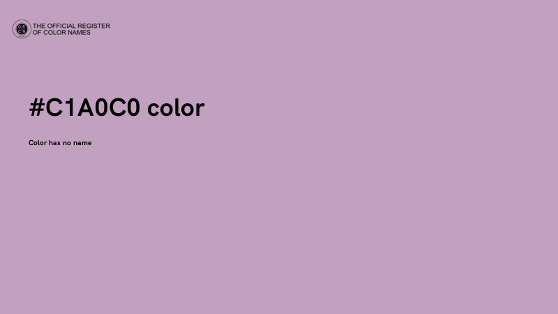 #C1A0C0 color image