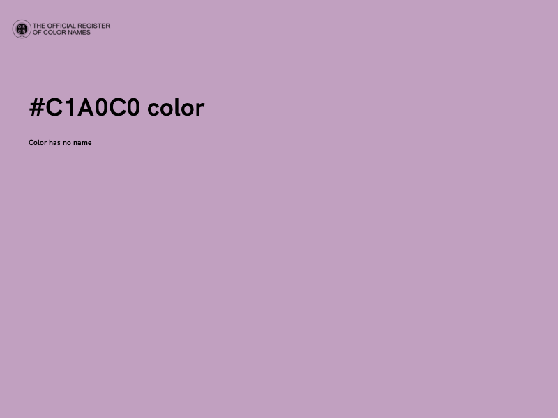 #C1A0C0 color image
