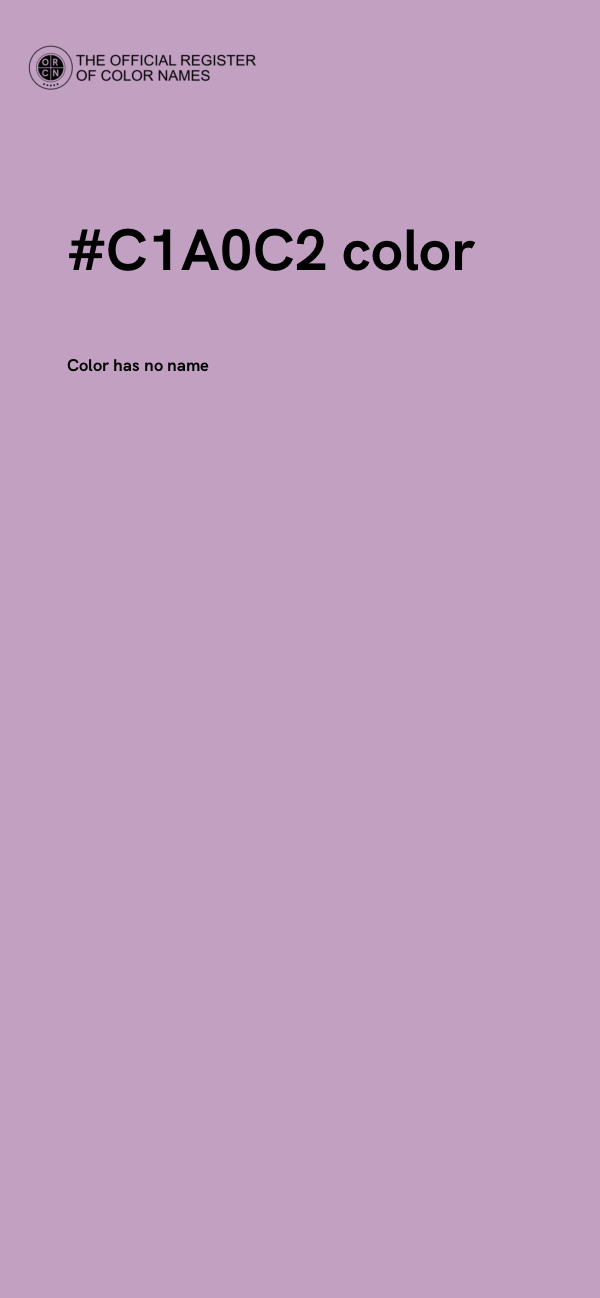 #C1A0C2 color image
