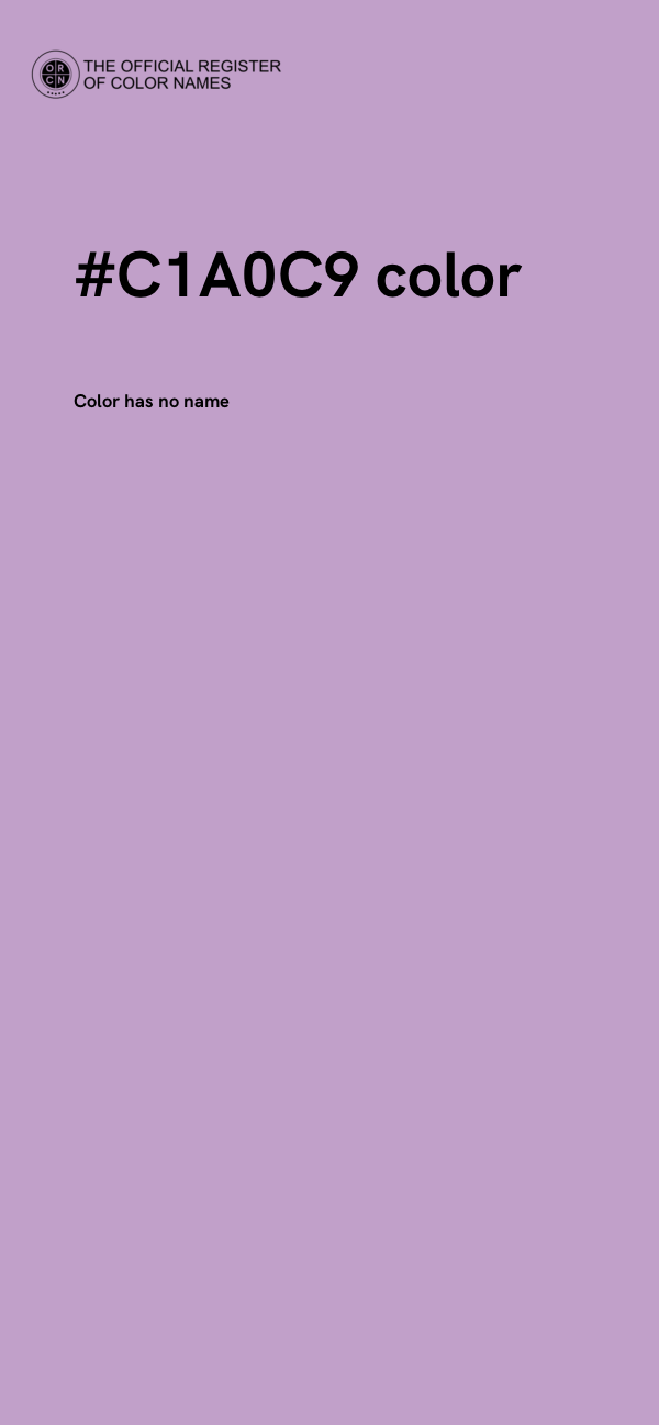 #C1A0C9 color image