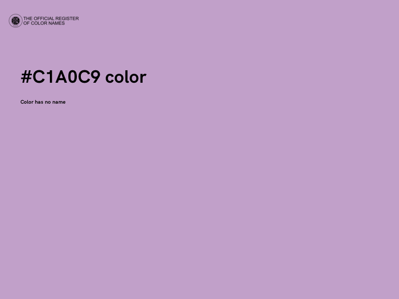 #C1A0C9 color image
