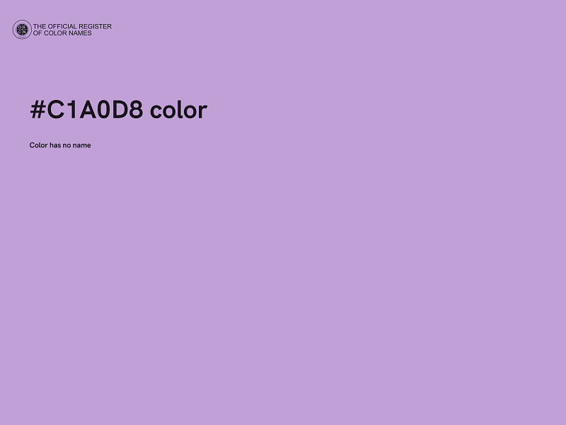 #C1A0D8 color image