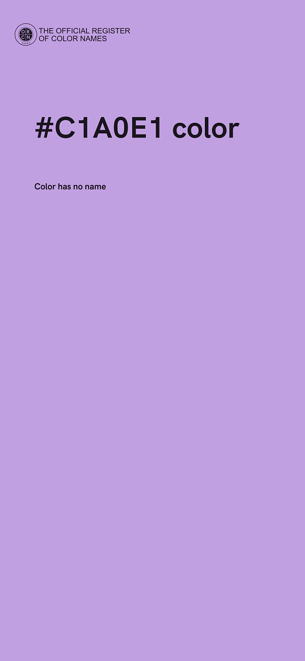 #C1A0E1 color image