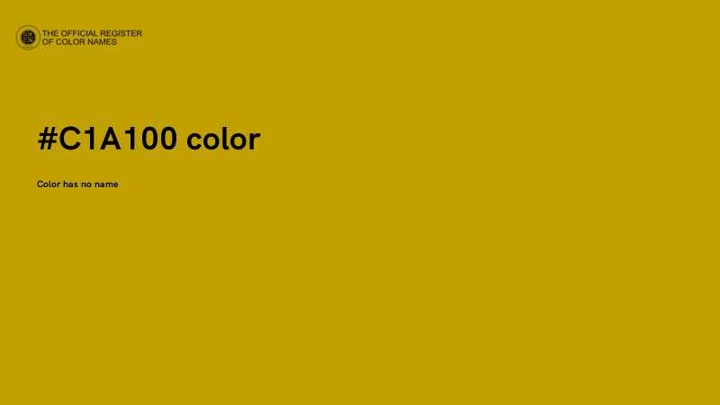 #C1A100 color image