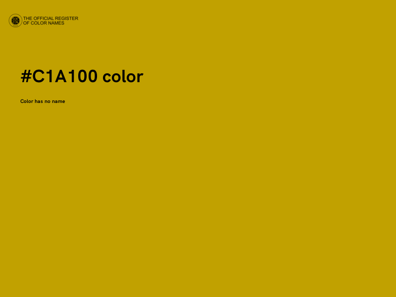 #C1A100 color image