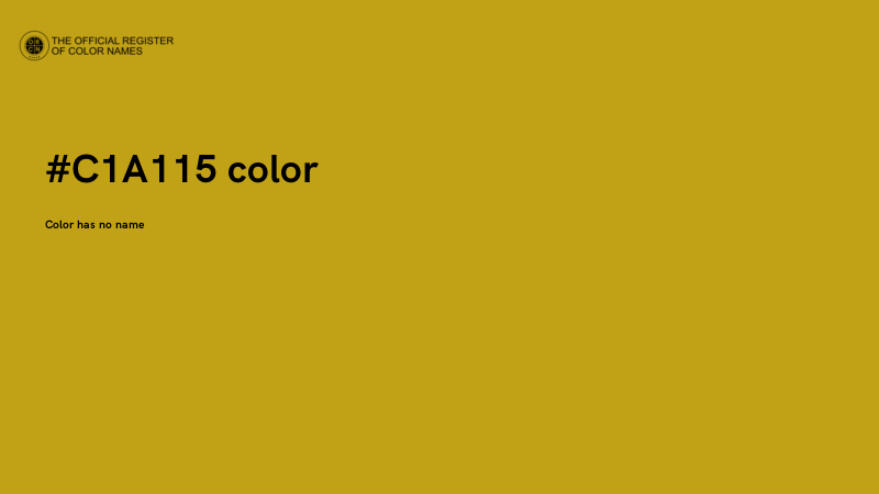 #C1A115 color image
