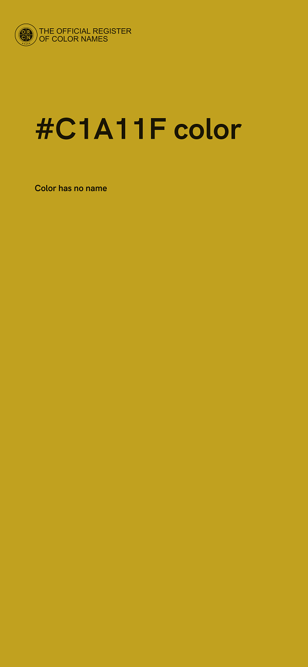#C1A11F color image