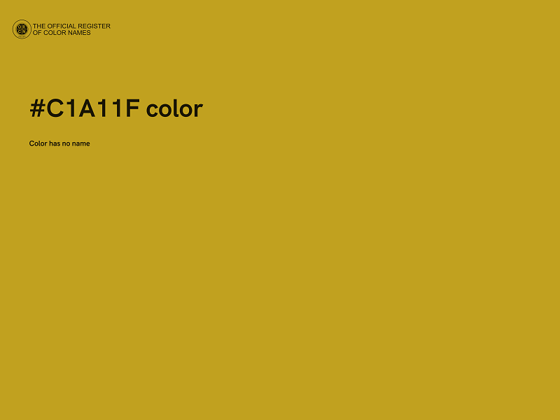 #C1A11F color image