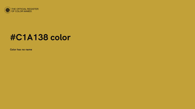 #C1A138 color image