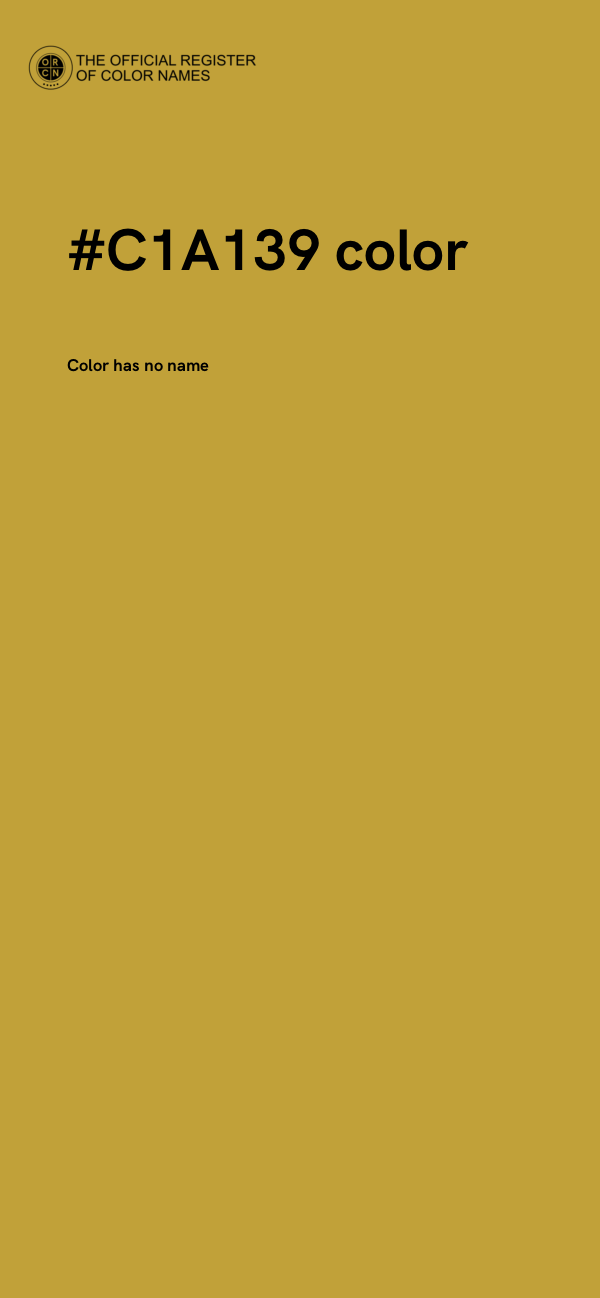 #C1A139 color image