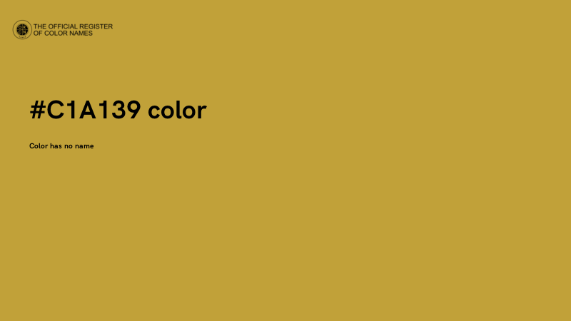 #C1A139 color image