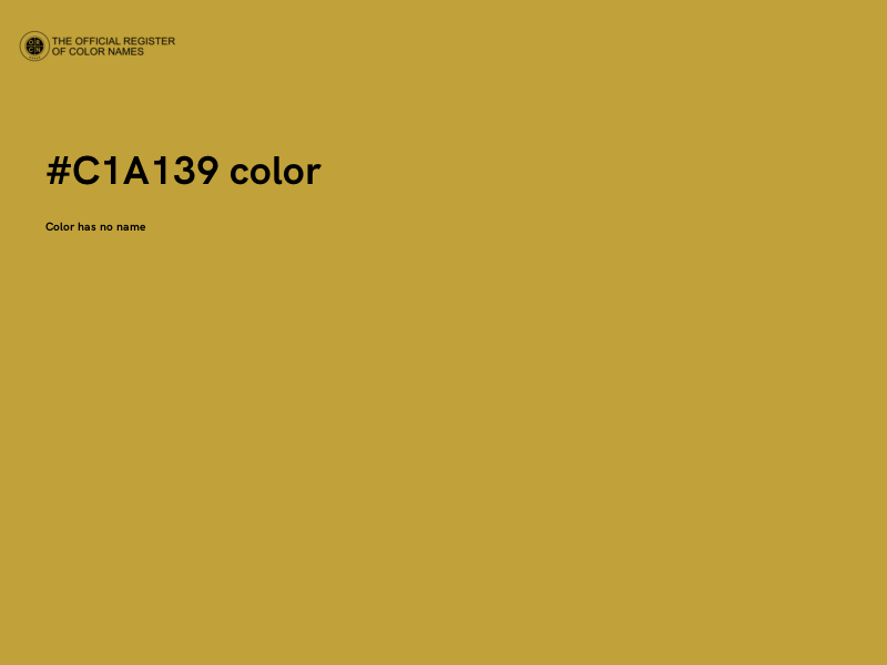#C1A139 color image
