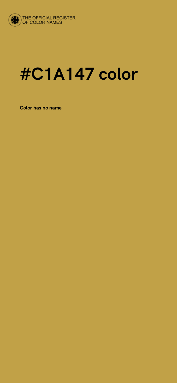 #C1A147 color image