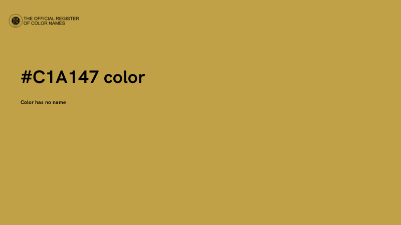 #C1A147 color image