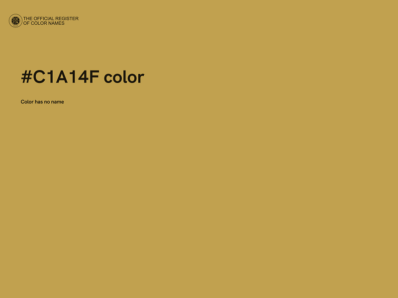 #C1A14F color image
