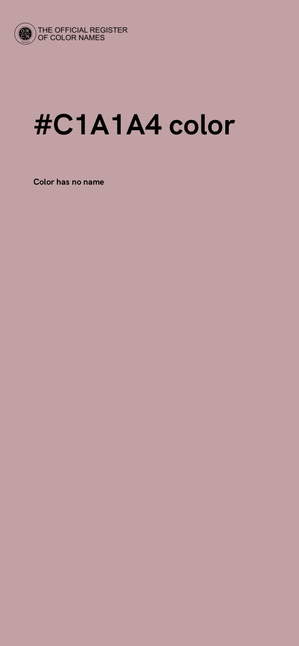 #C1A1A4 color image