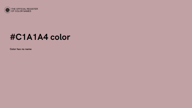 #C1A1A4 color image