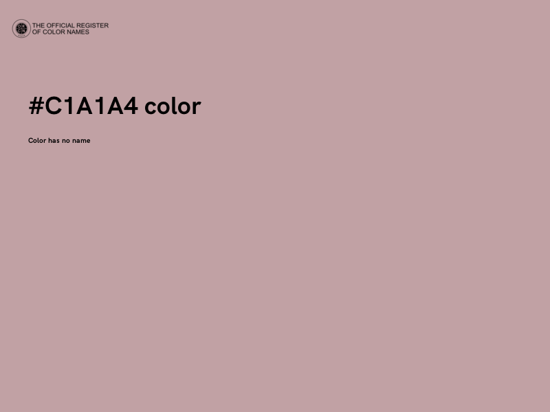#C1A1A4 color image