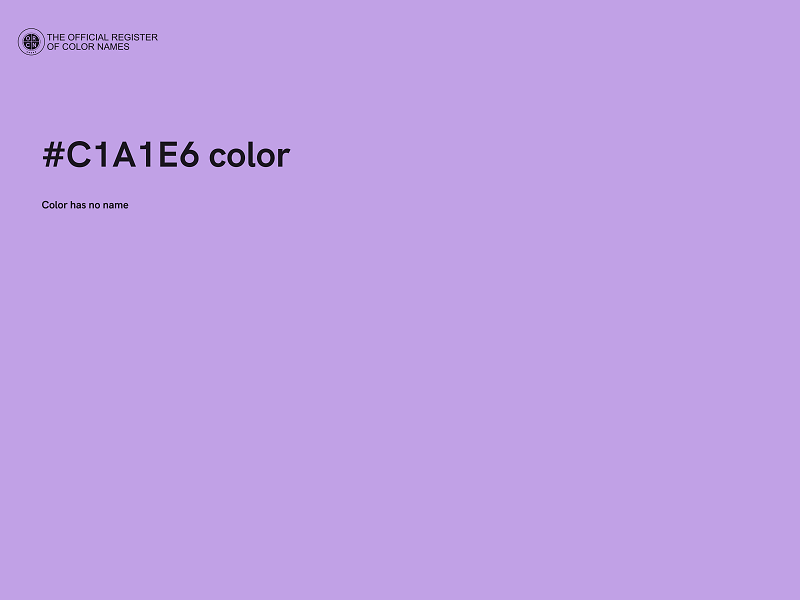 #C1A1E6 color image
