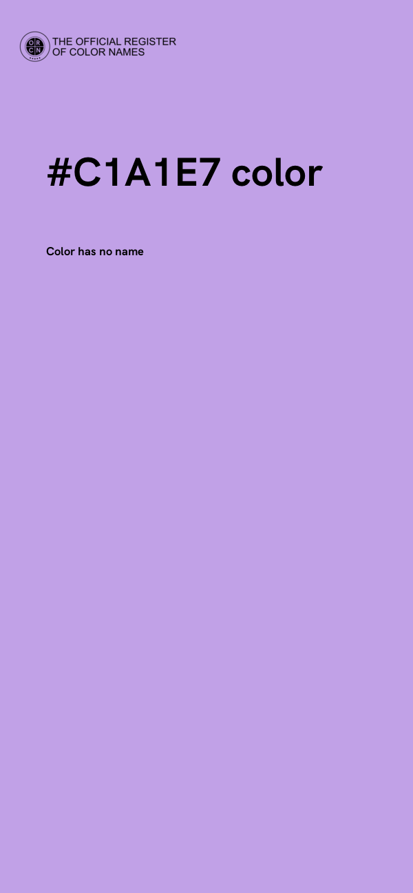 #C1A1E7 color image