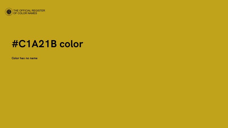#C1A21B color image