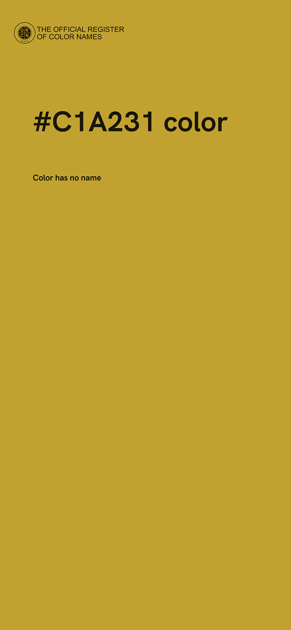 #C1A231 color image