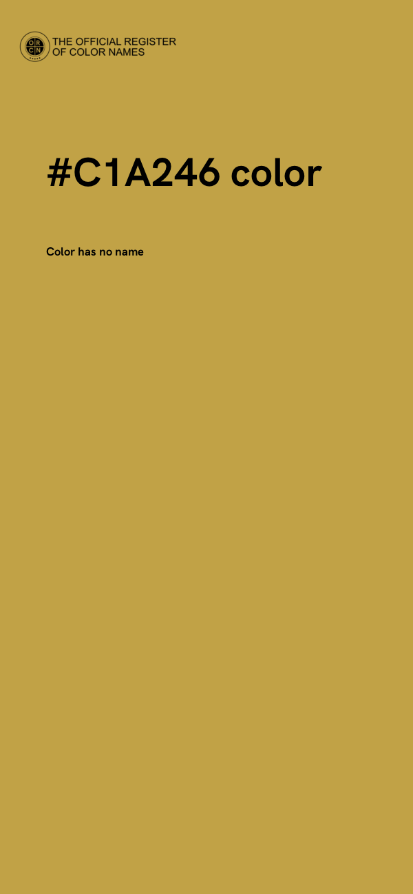 #C1A246 color image