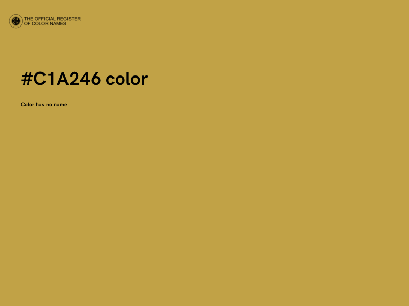 #C1A246 color image