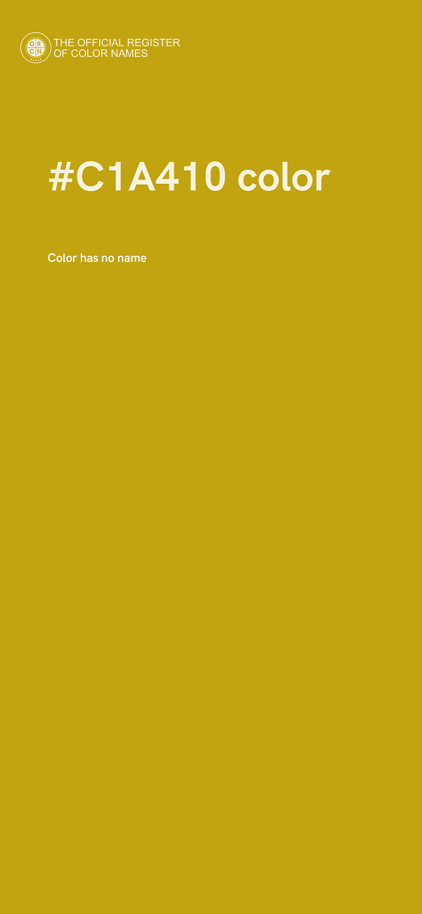 #C1A410 color image