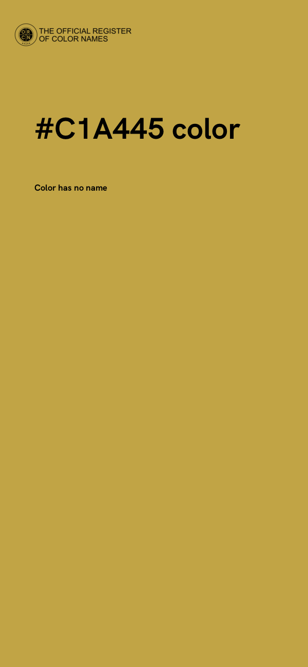 #C1A445 color image