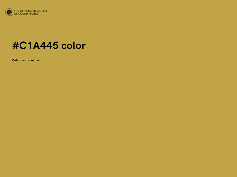 #C1A445 color image