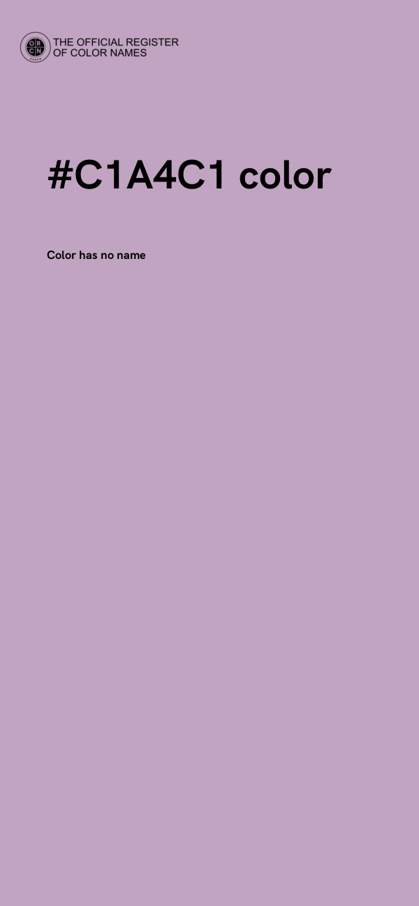 #C1A4C1 color image