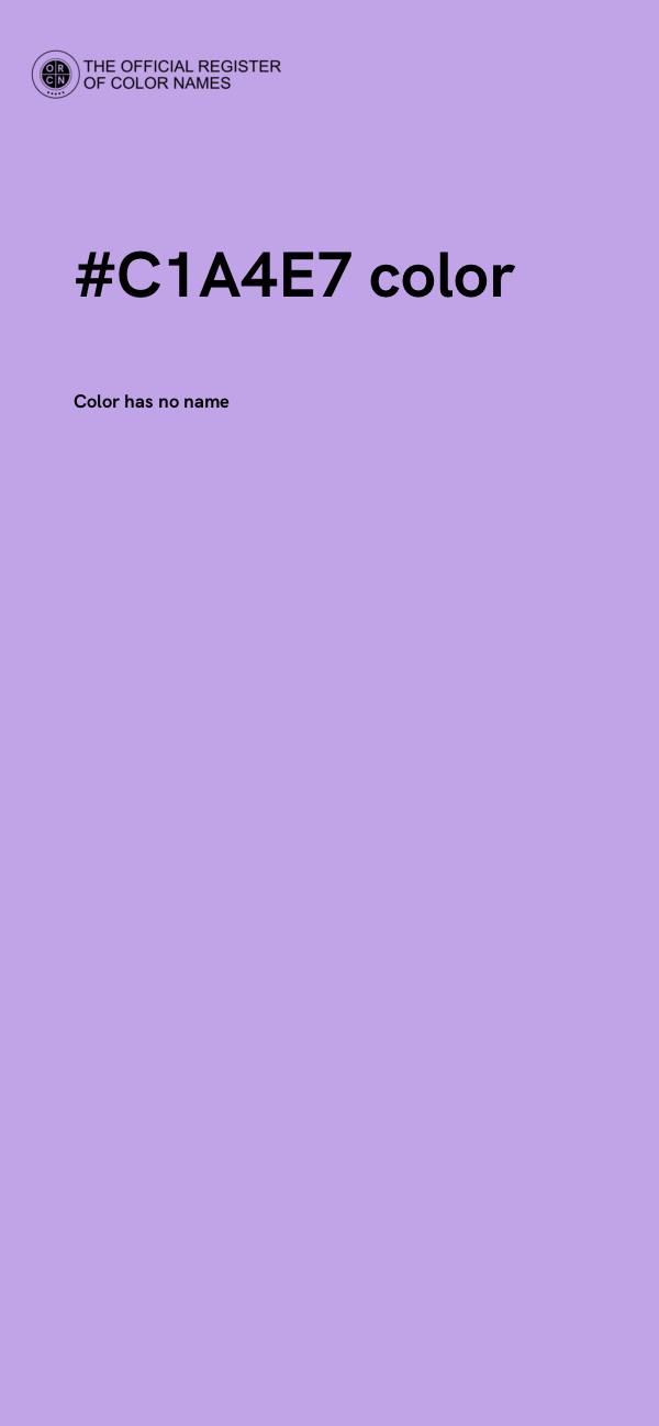 #C1A4E7 color image