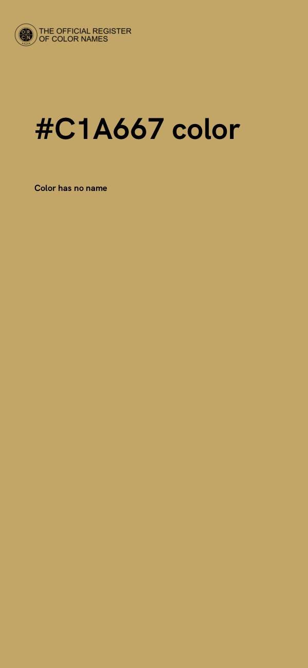 #C1A667 color image